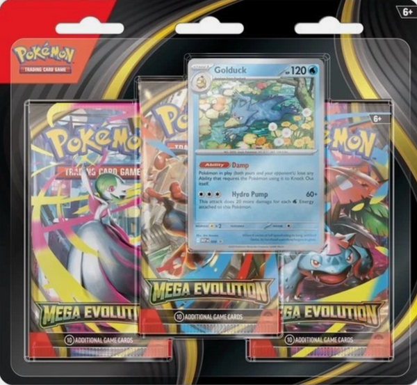 Mega Evolution Base - 3 Pack Blister Golduck